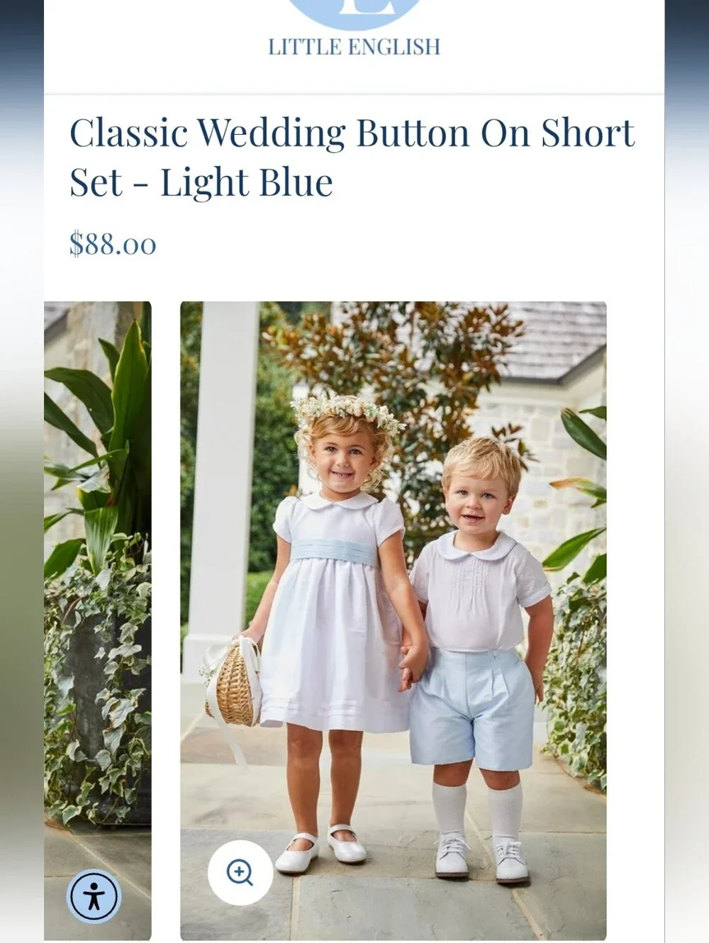 Toddler Boy's Classic Wedding Outfit- Little English Size 4T
